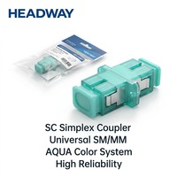 Coupleur de fibre optique simple SC-SC universel monomode multimode, adaptateur Aqua OM3 OM4, connecteur de fibre