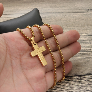 <b>Cross</b> Pendant Necklace Zinc Alloy Unisex Gift Jewelry - Product Image 2