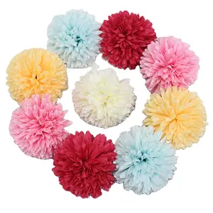 DIY wedding home decor garland wall materials pompom artificial chrysanthemum