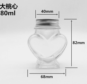 Venta al por mayor 50ml 100mL mini tarro <span class=keywords><strong>de</strong></span> vidrio en forma <span class=keywords><strong>de</strong></span> corazón con <span class=keywords><strong>corcho</strong></span> <span class=keywords><strong>para</strong></span> mermelada <span class=keywords><strong>de</strong></span> miel dulce deseo contenedor <span class=keywords><strong>de</strong></span> vidrio regalo - Product Image 6