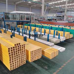 FRP GRP ไฟเบอร์กลาส pultrudled Square Tube-ความแข็งแรงสูงน้ำหนักเบาบริการตัดป้องกันการกัดกร่อน - Product Image 3