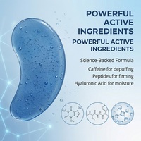 Patchs Hydrogel Contour des Yeux Hydratants et Anti-Poches à la Caféine et à l'Acide Hyaluronique Marque Blanche OEM ODM