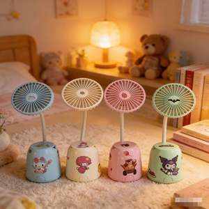 Ventilador de Escritorio Personalizado con Portalápices y Sacapuntas, 1 Velocidad, 250mAh, Venta Directa de Fábrica, Precio de Mayoreo - Product Image 2