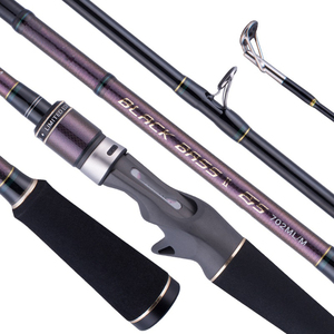 FJORD OEM 2.1m haute teneur en carbone <span class=keywords><strong>Double</strong></span> pointes Black Bass II Lure Rod pour truite Marlin carpe lacs fond pêche en mer - Product Image 4