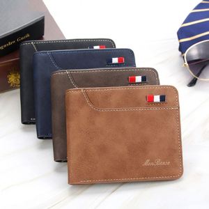 Cartera Plegable de Cuero PU Retro para Hombre, de Gran Capacidad y Múltiples Ranuras - Product Image 1