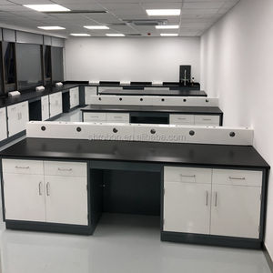 스틸 벤치 실험실 벤치 상업용 실험실 테이블 작업대 싱크대가 있는 실험실 사이드 벤치 세안대 포함 - Product Image 4