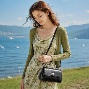 AndoBag Genuine Leather New Fashion <b>Small</b> Square Shoulder Bag for Women's Girls Commute Crossbody Sling Bags Daily Use <b>Handbag</b> - Product Image 2