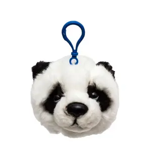 Поставка по низкой цене, оптовая продажа, мягкие животные, панда, брелок для ключей, плюшевые игрушки, пушистый шар, панда, плюшевый брелок