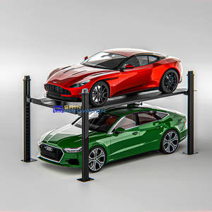 Sistem Lift Parkir Mobil Komersial 2 Tingkat Desain Kustom, Lift Parkir Hidrolik 4 Tiang Berkualitas Tinggi, Dijual Murah - Product Image 3