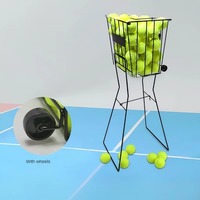 Support pour balles de tennis, capacité 72 balles, panier de ramassage en métal, accessoires d'entraînement pour le court de tennis, sans se pencher