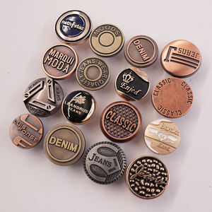 Jinyiボタン工場 アパレル付属品 ロゴ・模様の刻印をカスタムオーダー ヴィンテージ風メタルボタン デニムジーンズ用ボタン・リベット - Product Image 4