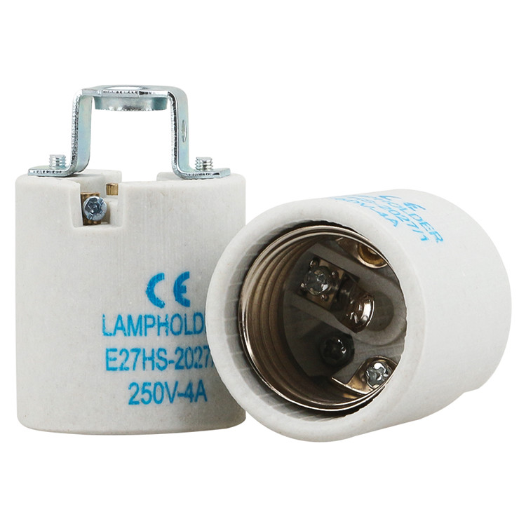 Bianco E27 - Portalampada in Ceramica - A