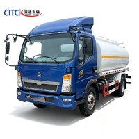 Camion-citerne robuste 4x2 pour le transport de carburant Euro 2 LHD RHD 371HP 10-12CBM Camion de livraison diesel multi-compartiments