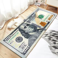 40x120cm Bester Preis Maßgefertigter Geldschein-förmiger Teppich 100-Dollar-Schein Teppich für Wohnzimmer 3D-Gedruckter Teppich