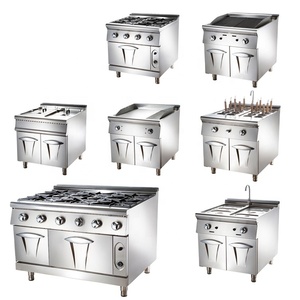 Catering comercial para restaurantes e hotéis, lista de equipamentos de cozinha ocidental, Grace 1 conjunto de aço inoxidável, desenho 3D/CAD grátis