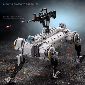 12GO 96009 Nouveau <span class=keywords><strong>Robot</strong></span> Chien Télécommandé MOC Guerres Mondiales Modèle à Assembler Jouet Cadeau Enfants 1613 Pièces Ensembles de Blocs de Construction - Product Image 5