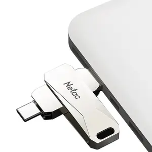 Chất Lượng Cao Netac 128 GB USB 3.0 Loại C Giao Diện Kép 150 MB/giây Bộ Nhớ USB Ổ Đĩa Flash Cho Điện Thoại Máy Tính