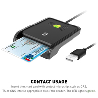 ZOWEETEK Lector de Tarjetas Inteligentes USB 2 en 1, Lector y Grabador de Tarjetas NFC y Lector de Tarjetas con Chip ISO 7816 para Windows, Mac OS, Linux y Android