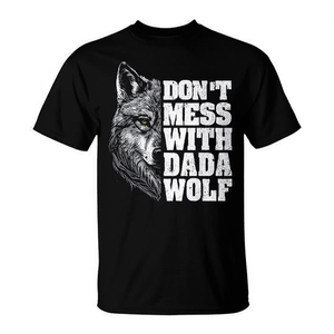 T-shirt Dad Wolf, ne plaisantez pas avec Dada Wolf, cadeau pour la fête des pères, chemise décontractée pour hommes - Product Image 2