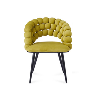 Silla de <span class=keywords><strong>Comedor</strong></span> Tapizada al por Mayor, Silla de <span class=keywords><strong>Comedor</strong></span> Moderna de Algodón con Patas de Metal Dorado, Muebles de Baño Ecológicos - Product Image 1