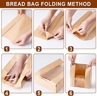 Sacs à pain en papier kraft laminé écologiques jetables, qualité alimentaire, personnalisables, pour boulangerie - Offre Spéciale