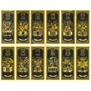 Ensemble de cartes commémoratives Saint Seiya Zodiac Knights avec billet de banque en feuille <span class=keywords><strong>d</strong></span>'<span class=keywords><strong>or</strong></span> 24 carats - Product Image 1