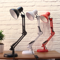 Lampe de table USB multifonctionnelle flexible avec bras articulé, fixation par pince, pliable, tactile, lampe de bureau LED pour l'étude