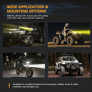 Luz antiniebla/de conducción Led blanca/amarilla de 3 pulgadas, focos LED cuadrados impermeables todoterreno 4x4 con cubierta, accesorios universales para vehículos - Product Image 5
