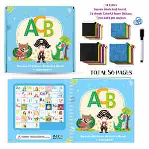 Cadeaux créatifs, art exclusif, éducatif, paillettes, bricolage, image magique, mosaïque pour enfants, kit d'artisanat d'alphabet - Product Image 3