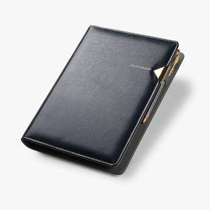 Carnet de notes professionnel en métal triangulaire de luxe personnalisé, brun rougeâtre, à feuilles mobiles, avec logo - Product Image 5