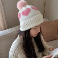 Bonnet en tricot jacquard contrastant en acrylique 100 % imitation, style boule, pour femme adulte, collection automne/hiver 2026, idéal pour le froid - Vente en gros