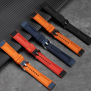 Bracelet de montre en caoutchouc composite texturé en nylon de 20 mm 22 mm pour <span class=keywords><strong>Huawei</strong></span> GT4 Watch 3 <span class=keywords><strong>Pro</strong></span> <span class=keywords><strong>Honor</strong></span> <span class=keywords><strong>4</strong></span> <span class=keywords><strong>Pro</strong></span> Smartwatch - Product Image 2