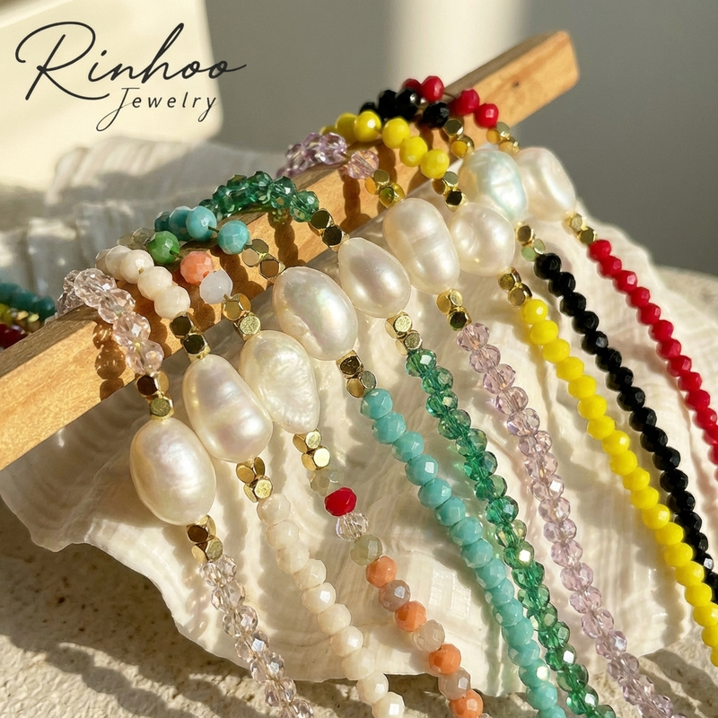 Crystal Irregular Natural Stone Bracelet Seed