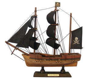 هدايا ترويجية مخصصة مصنوعة يدويًا سفينة PIRATE-تذكار خشبي لؤلؤ أسود ديكور منزلي قارب طويل - Product Image 3