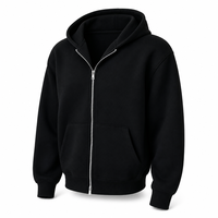 Vêtements décontractés chauds pour l'automne et l'hiver, fermeture éclair sur le devant, poches latérales, coupe décontractée, style streetwear, veste à capuche zippée pour hommes