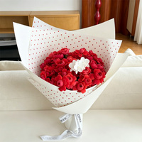 Papier d'emballage pour fleurs en papier glassine à pois, translucide, semi-transparent, pour emballer des bouquets, en couches, lot de 10 feuilles, vente en gros
