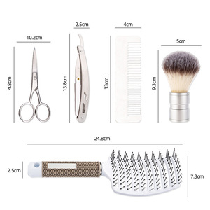 Set de peines de estilismo para hombre con cuchilla y cepillo para recortar y peinar el cabello, caja de regalo de Navidad incluida - Product Image 2