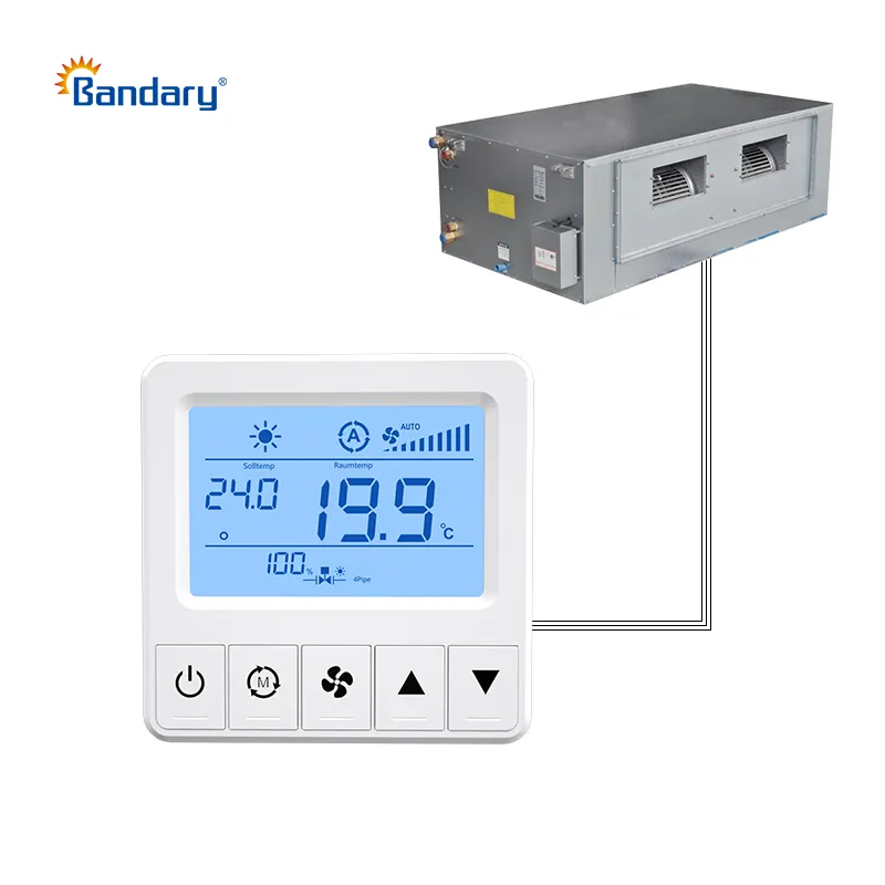 Bandary bureau \/hôtel \/hôpital ventilateur bobine 2 \/4 tuyau thermostat, hebdomadaire programmable avec Tuya app télécommande