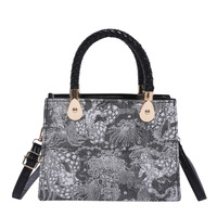 Nouveau Sac à bandoulière pour femme 2025 en PU avec broderie imprimée, texture de luxe léger, style niche, doublure polyester