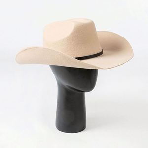 Chapeaux Fedora en feutre à large bord, style western, personnalisables avec logo, pour femmes et hommes, vente en gros - Product Image 4