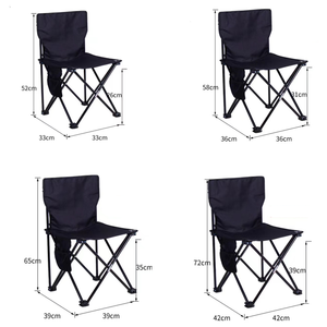 Silla de pesca impermeable de tela Oxford para acampar, sillas plegables con marco de Metal para exteriores, sillas fáciles de llevar con bolsa de almacenamiento - Product Image 5