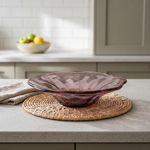 Moderna Tazón de Porcelana Moldeada en Forma de Flor Morada y Plato Decorativo para Dulces, para Decoración de Mesa de Comedor Interior - Product Image 3