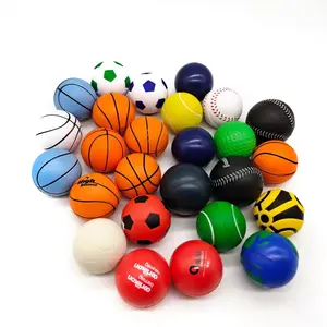 Lot de 1 balles de mousse Anti-Stress, Logo personnalisé, jouets de combat en forme ronde, en PU