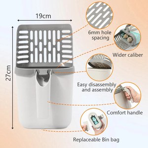 Erweitern Sie die Katzenstreu schaufel Selbst reinigende Schaufel mit Nachfüll beuteln - Product Image 5