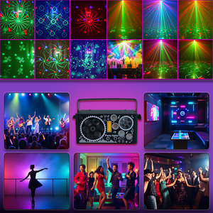 Luci Laser Stroboscopiche YSH 7 in 1 con Effetti Misti DMX, RGBW, UV, Attivazione Sonora, per Interni, Discoteca, Gobo, Rave, Club, Feste, Illuminazione per DJ - Product Image 3