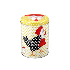 Custom Round Tin Can Stackable Set Empty Cookie Chocolate Candy Christmas Gift Cute Toy Packaging Box