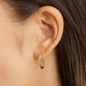 2025 Fábrica al por mayor Nueva joyería fina de alta calidad Plata de Ley 925 Pendientes de aro de viaje chapados en oro de 18K - Product Image 3