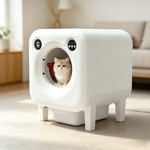 Bac à litière autonettoyant OEM Kedi Tuvaleti entièrement fermé, anti-éclaboussures, avec capteur anti-pincement, pour plusieurs chats, usage domestique - Product Image 1