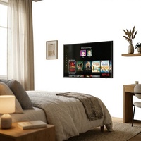 Televisor LED Inteligente sin Marco de 32 Pulgadas, Pantalla de 12V CC con Resolución HD, 50Hz y Pantalla Ancha, Compatible con Uso en Interiores