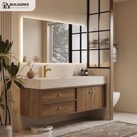Buildgres-Armoire de salle de bains moderne pour maquillage, vanité de salle de bains